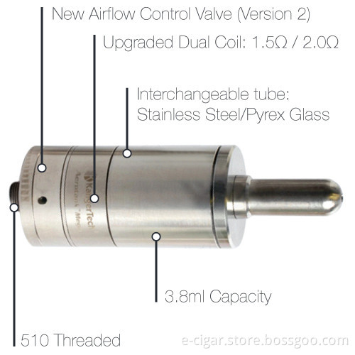 Hot Selling Airflow Adjustable Kanger Aerotank Mega with Upgraded Dual Coil